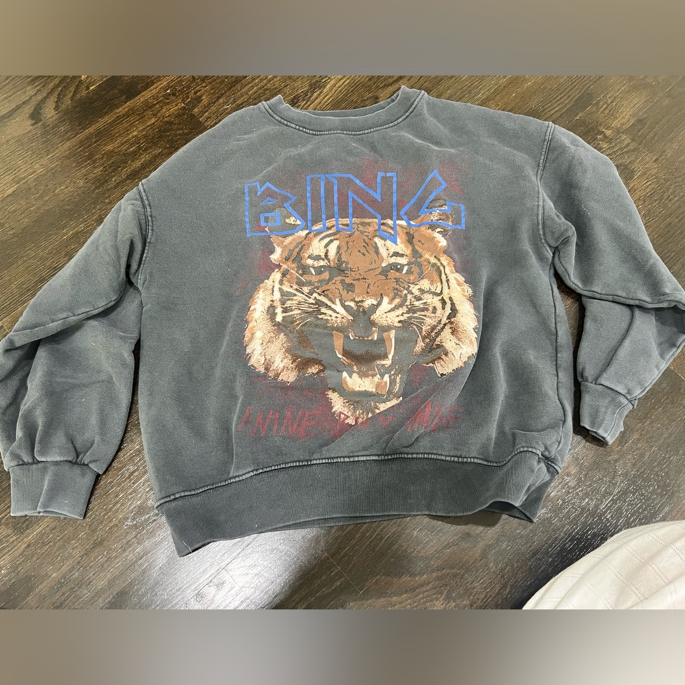 Anine Bing Tiger Logo Pullover Size Small Barely Worn